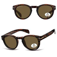 Okulary korekcyjne, oprawki, szkła - Panterkowe lenonki okulary przeciwsłoneczne z polaryzacją MP188B - miniaturka - grafika 1