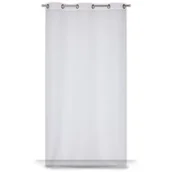 Firany - Firana na przelotkach biała 140 x 240 cm jednokolorowa - miniaturka - grafika 1