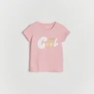 Bluzki dla niemowląt - Reserved - T-shirt z nadrukiem - różowy - miniaturka - grafika 1