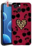 Etui i futerały do telefonów - ETUI do iPhone 13 14 WZORY SILIKONOWE MATT CASE + SZKŁO 9H - miniaturka - grafika 1