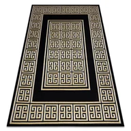 Dywany - Dywan GLOSS nowoczesny  6776 86 stylowy, ramka, grecki klucz czarny / złoty, 120x170 cm - miniaturka - grafika 1