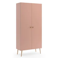 Szafy - Różowa Szafa Z Półkami W Stylu Skandynawskim Farah - miniaturka - grafika 1