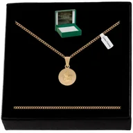 Biżuteria dla dzieci - Delikatny Złoty Łańcuszek+Medalik Komunia Chrzest - miniaturka - grafika 1