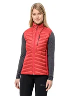 Kamizelki damskie - Jack Wolfskin Routeburn Pro Ins Vest W kamizelka damska, Vibrant Red, XL - miniaturka - grafika 1
