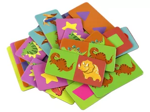 Gra Logiczna Puzzle Dwustronne Domino Dinozaury 10cm x 5cm 28 El. - Zabawki interaktywne dla dzieci - miniaturka - grafika 2