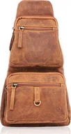 Torebki damskie - Paolo Peruzzi Plecak na jedno ramię j. brązowy PAOLO PERUZZI skórzany T-38-LB - miniaturka - grafika 1