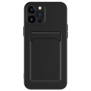 Ochronne etui na telefon komórkowy iPhone 12 13 14 15 Plus Pro Max Etui na kartę, kolor: czarny, model: Apple iPhone 15 Plus - Etui i futerały do telefonów - miniaturka - grafika 1