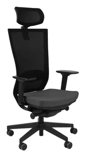 Fotel biurowy, krzesło biurowe Ergonomiczny Fotel Biurowy Grospol Marti BS HD R11 Black Tkanina Note N14 Grafitowy - Fotele i krzesła biurowe - miniaturka - grafika 1