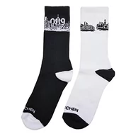 Skarpetki damskie - Mister Tee Skarpety uniseks Major City 089 Socks 2-pak czarne/białe 43-46, czarny/biały, 43-46 EU - miniaturka - grafika 1