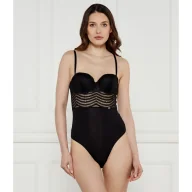 Body - BOSS BLACK Koronkowe body Slim Fit - miniaturka - grafika 1