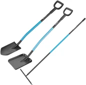 Łopaty i widły - Zestaw Cellfast Ideal Pro Szpadel ostry 40-204 + Szufla 40-209 + Grabie metalowe 40-208 - miniaturka - grafika 1