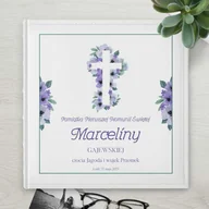 Albumy fotograficzne - Duży album na zdjęcia z nadrukiem dla dziewczynki na komunię - miniaturka - grafika 1