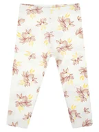 Legginsy - Dziewczęce Legginsy Kwiaty kremowy Nicol,r.92 - miniaturka - grafika 1