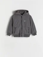 Kombinezony dla dzieci - Reserved - Kurtka bomber z kapturem - ciemnoszary - miniaturka - grafika 1