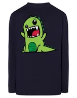 Koszulki męskie - Longsleeve fajny nadruk ZIELONY POTWÓR r.XL - miniaturka - grafika 1