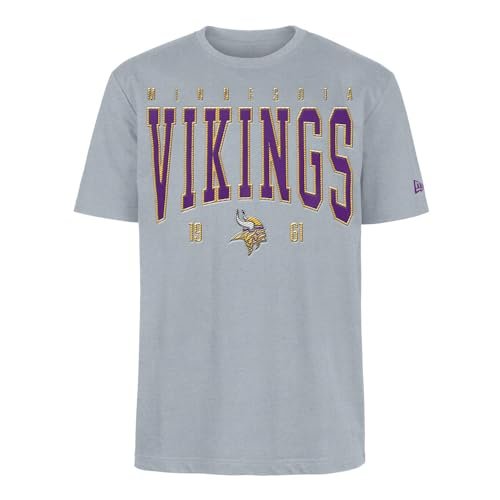 MINNESOTA VIKINGS New Era czapka NFL oversize t-shirt satynowa aplikacja naszywka logo wrzosowy szary unisex