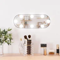 Lustra - Lustro ścienne z oświetleniem LED 15x40 cm szklane owalne - miniaturka - grafika 1
