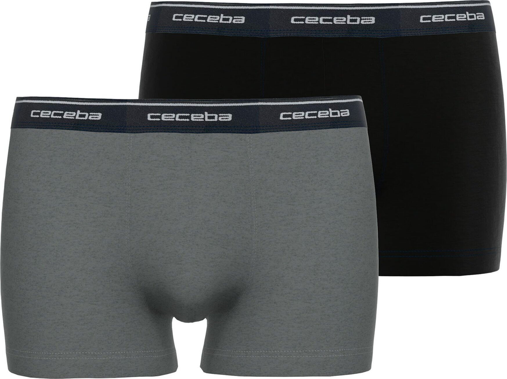 Szorty męskie CECEBA - bokserki, spodnie, basic, bawełna stretch, jednokolorowe czarny/szary 5XL