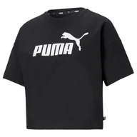 Koszulki sportowe damskie - Koszulka sportowa damska Puma Ess Cropped Logo - miniaturka - grafika 1