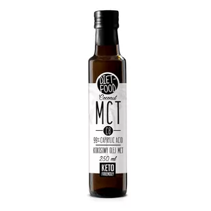 DIET FOOD Olej kokosowy MCT C8 BIO 250 g - Olej spożywczy - miniaturka - grafika 1