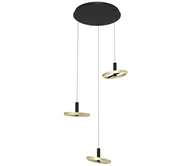 Lampy sufitowe - Wofi 5016-304 - LED Żyrandol ściemnialny na lince BREST LED/26W/230V czarne/złoty - miniaturka - grafika 1