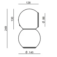 Lampy stojące - Stilnovo Stlnovo Gravitino lampa stołowa LED czerwono-szara - miniaturka - grafika 1