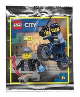 Klocki - LEGO City Zestaw - Policewoman with Bike and Crook 952211 polybag klocki - miniaturka - grafika 1