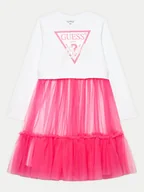 Sukienki i spódniczki dla dziewczynek - Guess Sukienka codzienna J4YK06 KB8R0 Biały Regular Fit - miniaturka - grafika 1