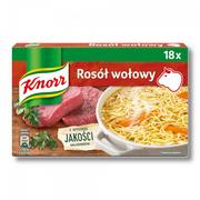 Buliony i przyprawy w kostkach - Knorr Rosół wołowy 18 x 10 g - miniaturka - grafika 1