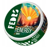 Gumy do żucia, lizaki, dropsy - Saszetki Kofeinowe Fedrs Energy Mint + B3 + L-Theanine 65mg - miniaturka - grafika 1