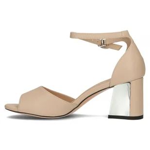 Sandały skórzane Filippo DS4648/23 BE beżowe - Moda i Uroda OUTLET - miniaturka - grafika 3