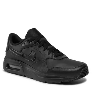 Półbuty męskie - Buty Nike Air Max Sc Lea DH9636-001 Black/Black-Black - grafika 1