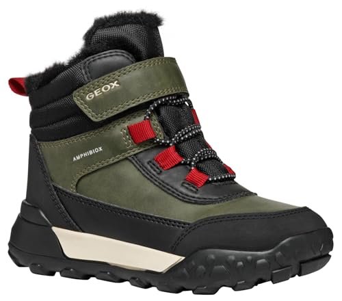 Geox J TREKKYUP BOY B ABX Botki, DK zielony/czarny, 38 EU, Dk Zielony Czarny, 5 UK
