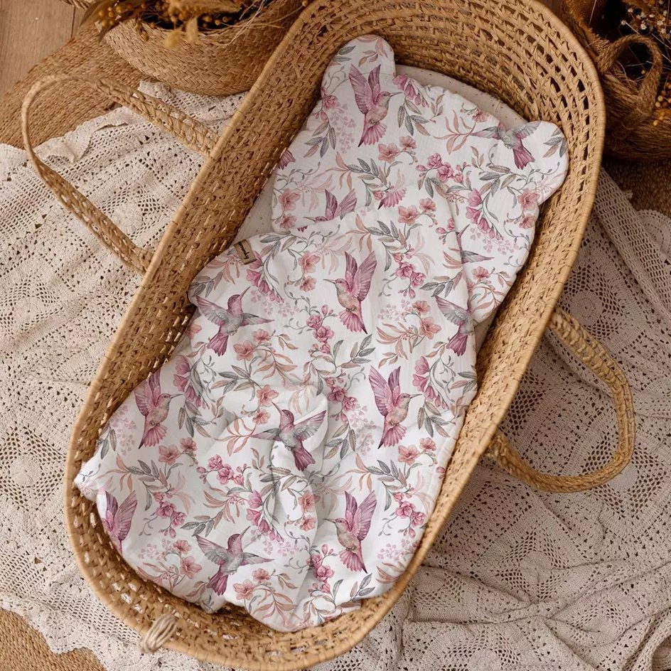 Komplet Pościel Muślinowa Kołderka Poduszka 55x75 Le Colibri