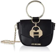 Torebki damskie - Love Moschino Damska torba na ramię, Borsa A Spalla, czarna, rozmiar uniwersalny - miniaturka - grafika 1