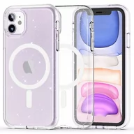 Etui i futerały do telefonów - Etui TECH-PROTECT FlexAir Hybrid MagSafe do Apple iPhone 11 Przezroczysty Brokat - miniaturka - grafika 1