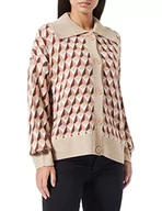 Kurtki damskie - United Colors of Benetton Damska kurtka z dzianiny, Wzór Toni różowy E beż 901, S - miniaturka - grafika 1