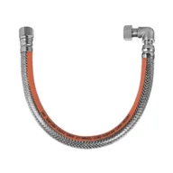 Akcesoria hydrauliczne - Przewód elastyczny do gazu w osłonie PCV z kolankiem 125 cm Invena - miniaturka - grafika 1