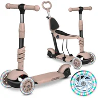 Hulajnogi - Hulajnoga trójkołowa, 3w1, Todi, 57x26x79 cm, beżowa - miniaturka - grafika 1