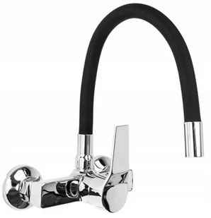 Flex Czarna Umywalkowa Kuchenna Ścienna Bateria - Baterie kuchenne Flex Czarna Umywalkowa Kuchenna Ścienna Bateria - Baterie kuchenne - miniaturka - grafika 1