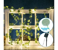 Lampy ogrodowe - Aigostar - LED Łańcuch solarny 100xLED/12m IP65 ciepła biel eukaliptus - miniaturka - grafika 1