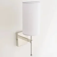 Lampy ścienne - EVO Kinkiet LAMPA ścienna EVO W01987WH NI abażurowa OPRAWA tuba biała EVO W01987WH NI - miniaturka - grafika 1