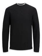 Swetry męskie - Jack & Jones Sweter w kolorze czarnym - miniaturka - grafika 1