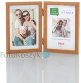 Ramki na zdjęcia - Ramka podwójna, Pinia sosna (na 2 zdjęcia 10x15cm) - miniaturka - grafika 1