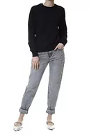 Bluzy damskie - KARL LAGERFELD Damska bluza z logo Rhinestone, czarny, XS - miniaturka - grafika 1