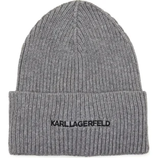 Karl Lagerfeld Czapka k/essential | z dodatkiem wełny i kaszmiru - Czapki damskie - miniaturka - grafika 1