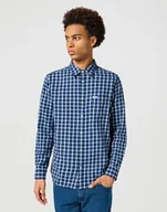 Koszule męskie - WRANGLER 1PKT SHIRT BLACK IRIS 112356771 M - miniaturka - grafika 1