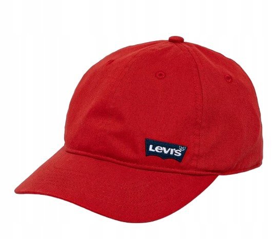 LEVI'S DZIECIĘCA CZERWONA CZAPKA Z DASZKIEM BAWEŁNIANA JSA