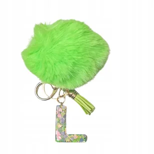 Brelok do kluczy literka L pompon zielony zawieszka prezent alfabet - Breloki Brelok do kluczy literka L pompon zielony zawieszka prezent alfabet - Breloki - miniaturka - grafika 1
