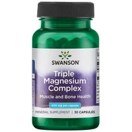 Suplementy diety - Triple Magnesium complex 400 mg (30 kaps.) - miniaturka - grafika 1